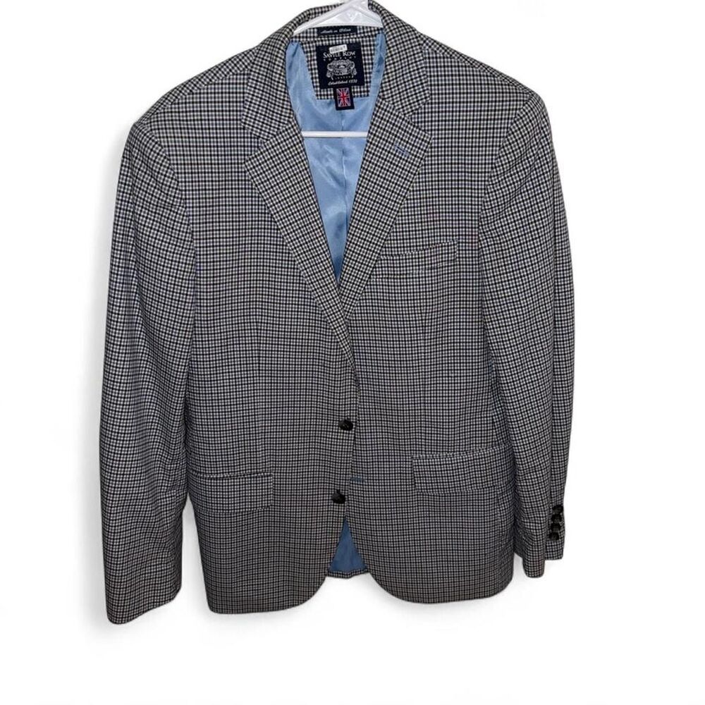 Savile-row-company Men's Grey and Blue Tailored-jackets